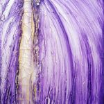 Purple Rain I - 21x15cm Wrapped Canvas - Acrylics